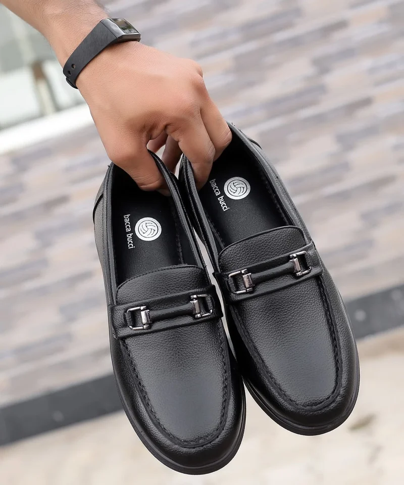 Bacca Bucci Black LISBON Dress Loafer Moccasins Driving Shoes for Men | Best Price UAE